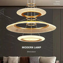 DecorBites™ LED Ring Chandelier: Luxury Living Room Lighting Fixture