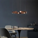 Minimalist gold & white led ring chandelier dining room pendant light