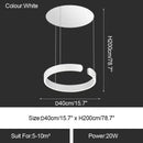 Minimalist gold & white led ring chandelier dining room pendant light