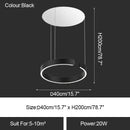 Minimalist gold & white led ring chandelier dining room pendant light