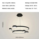 DecorBites™ LED Ring Chandelier: Modern Nordic Hanging Light for Dining, Living Room, and Lobby