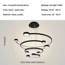 DecorBites™ LED Ring Chandelier: Modern Nordic Hanging Light for Dining, Living Room, and Lobby