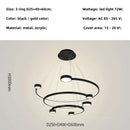 DecorBites™ LED Ring Chandelier: Modern Nordic Hanging Light for Dining, Living Room, and Lobby