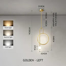 Modern black led ring pendant chandelier for dining room