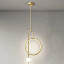 Modern black led ring pendant chandelier for dining room