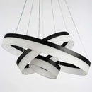 Modern white led ring pendant light – dining room chandelier