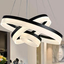 Modern white led ring pendant light – dining room chandelier