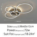 Modern gold led rings ceiling chandelier living room lighting