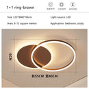 Modern gold led rings ceiling chandelier living room lighting
