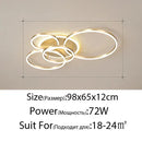 Modern gold led rings ceiling chandelier living room lighting