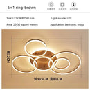 Modern gold led rings ceiling chandelier for living room