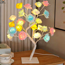 Gold Rose Leaf Fairy Lamp