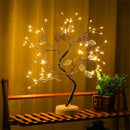 Golden tree fairy light rose leaf lamp – bedroom decoration