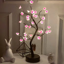 Golden tree fairy light rose leaf lamp – bedroom decoration