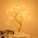 Golden tree fairy light rose leaf lamp – bedroom decoration