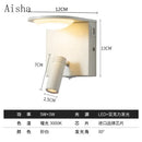 DecorBites™ LED Rotary Square Wall Lamp for Home Bedroom Study with USB Charging
