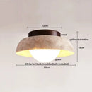 Modern travertine and wood led rotatable ceiling lamp bedroom light