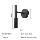 DecorBites™ LED Rotatable Wall Lamp 3W Spotlight Bedroom Sconce Light Fixture
