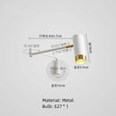 DecorBites™ LED Rotatable Wall Lamp Gold Black White Metal Sconce E27 Bulb