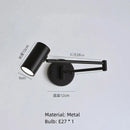 DecorBites™ LED Rotatable Wall Lamp Gold Black White Metal Sconce E27 Bulb
