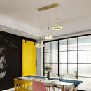 Modern gold led round ceiling chandelier for living room