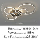 Modern gold led round ceiling chandelier for living room