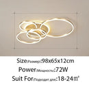 Modern gold led round ceiling chandelier for living room