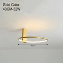 DecorBites™ LED Round Ceiling Lamp Scandinavian Design White Black Gold Metal Aluminum