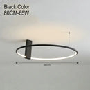 DecorBites™ LED Round Ceiling Lamp Scandinavian Design White Black Gold Metal Aluminum