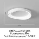 Modern white oval led round ceiling lamp living room remote dimming