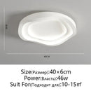Modern white oval led round ceiling lamp living room remote dimming