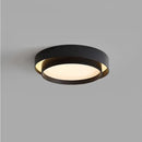 Modern white & black led round ceiling light living room warm glow