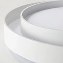 Modern white & black led round ceiling light living room warm glow