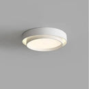 Modern white & black led round ceiling light living room warm glow