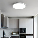 Modern minimalist white & black round ceiling light bedroom lamp