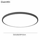 Modern minimalist white & black round ceiling light bedroom lamp