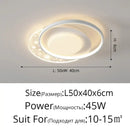 Modern white starry led round ceiling light – bedroom square panels