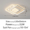 Modern white starry led round ceiling light – bedroom square panels