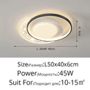 Modern white starry led round ceiling light – bedroom square panels
