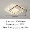 Modern white starry led round ceiling light – bedroom square panels