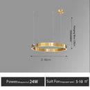 DecorBites™ LED Round Ring Chandelier for Dining Room, Living Room, and Bedroom