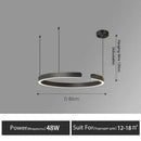 DecorBites™ LED Round Ring Chandelier for Dining Room, Living Room, and Bedroom