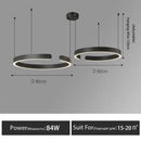 DecorBites™ LED Round Ring Chandelier for Dining Room, Living Room, and Bedroom
