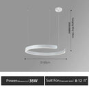 DecorBites™ LED Round Ring Chandelier for Dining Room, Living Room, and Bedroom
