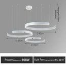DecorBites™ LED Round Ring Chandelier for Dining Room, Living Room, and Bedroom