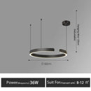 DecorBites™ LED Round Ring Chandelier for Dining Room, Living Room, and Bedroom