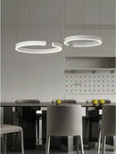 DecorBites™ LED Round Ring Chandelier for Dining Room, Living Room, and Bedroom