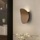 Modern wooden round wall lamp bedroom ambient lighting