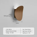 Modern wooden round wall lamp bedroom ambient lighting
