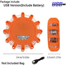 Orange led safety flare rechargeable emergency light garage strobe